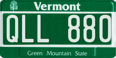VT license plate QLL880