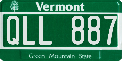 VT license plate QLL887
