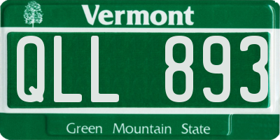 VT license plate QLL893