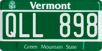 VT license plate QLL898