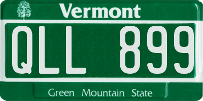 VT license plate QLL899
