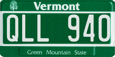 VT license plate QLL940