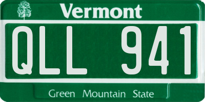 VT license plate QLL941