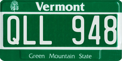 VT license plate QLL948