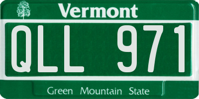 VT license plate QLL971