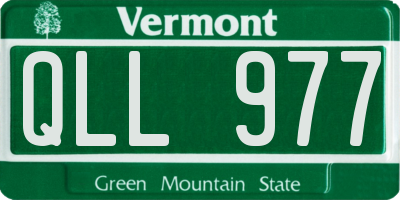 VT license plate QLL977