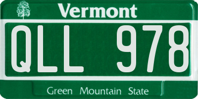 VT license plate QLL978