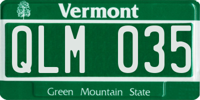 VT license plate QLM035
