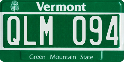 VT license plate QLM094
