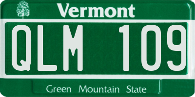 VT license plate QLM109