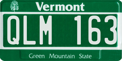 VT license plate QLM163
