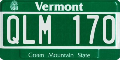 VT license plate QLM170