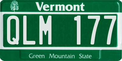 VT license plate QLM177