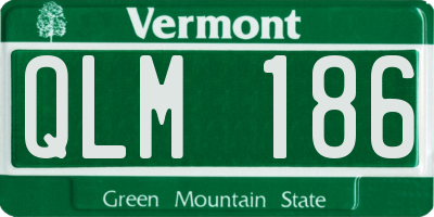 VT license plate QLM186