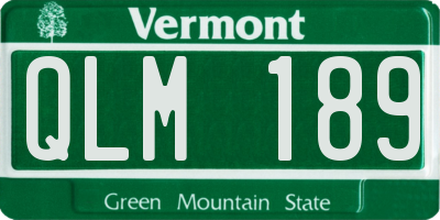 VT license plate QLM189
