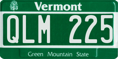 VT license plate QLM225