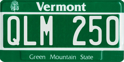 VT license plate QLM250