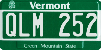 VT license plate QLM252