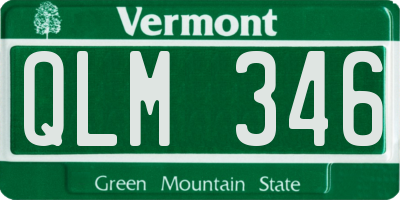 VT license plate QLM346