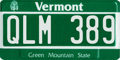 VT license plate QLM389