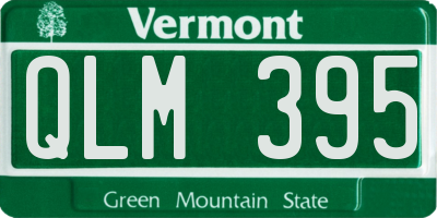 VT license plate QLM395