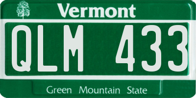 VT license plate QLM433