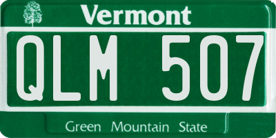 VT license plate QLM507