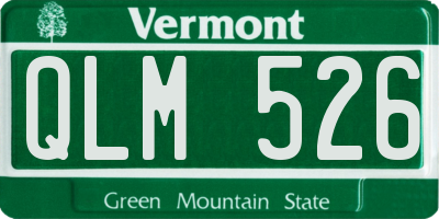 VT license plate QLM526