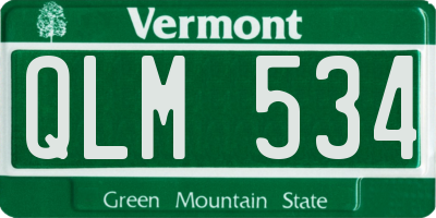 VT license plate QLM534