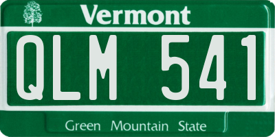 VT license plate QLM541