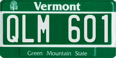 VT license plate QLM601