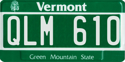 VT license plate QLM610