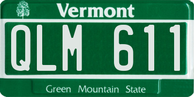 VT license plate QLM611