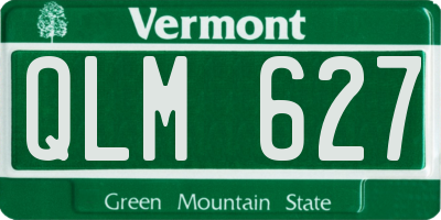 VT license plate QLM627