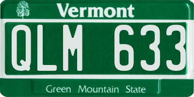 VT license plate QLM633