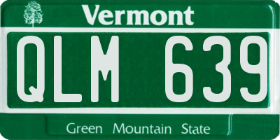 VT license plate QLM639