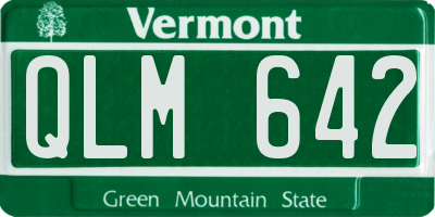 VT license plate QLM642