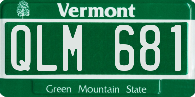 VT license plate QLM681