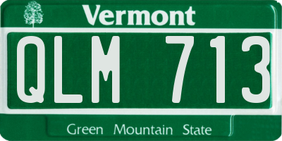VT license plate QLM713