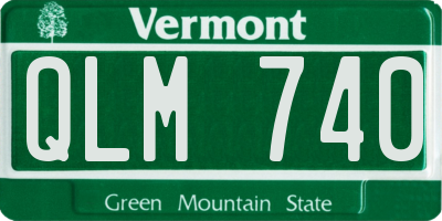 VT license plate QLM740