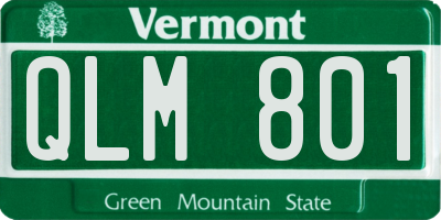 VT license plate QLM801
