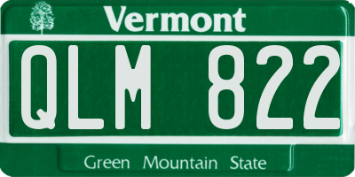 VT license plate QLM822