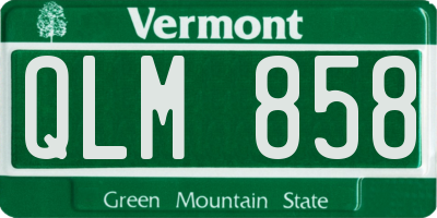 VT license plate QLM858