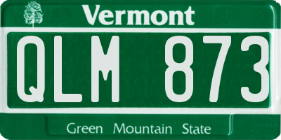 VT license plate QLM873