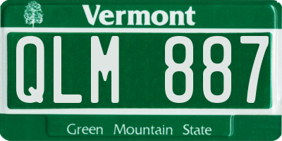 VT license plate QLM887