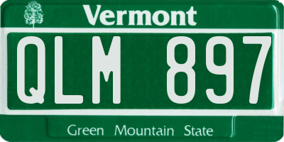 VT license plate QLM897