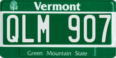 VT license plate QLM907