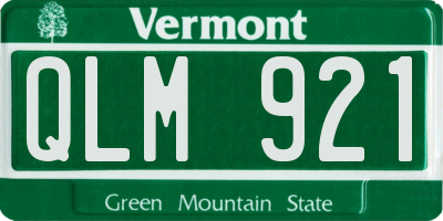 VT license plate QLM921