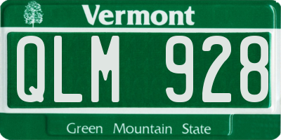 VT license plate QLM928