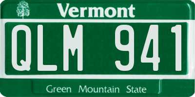 VT license plate QLM941